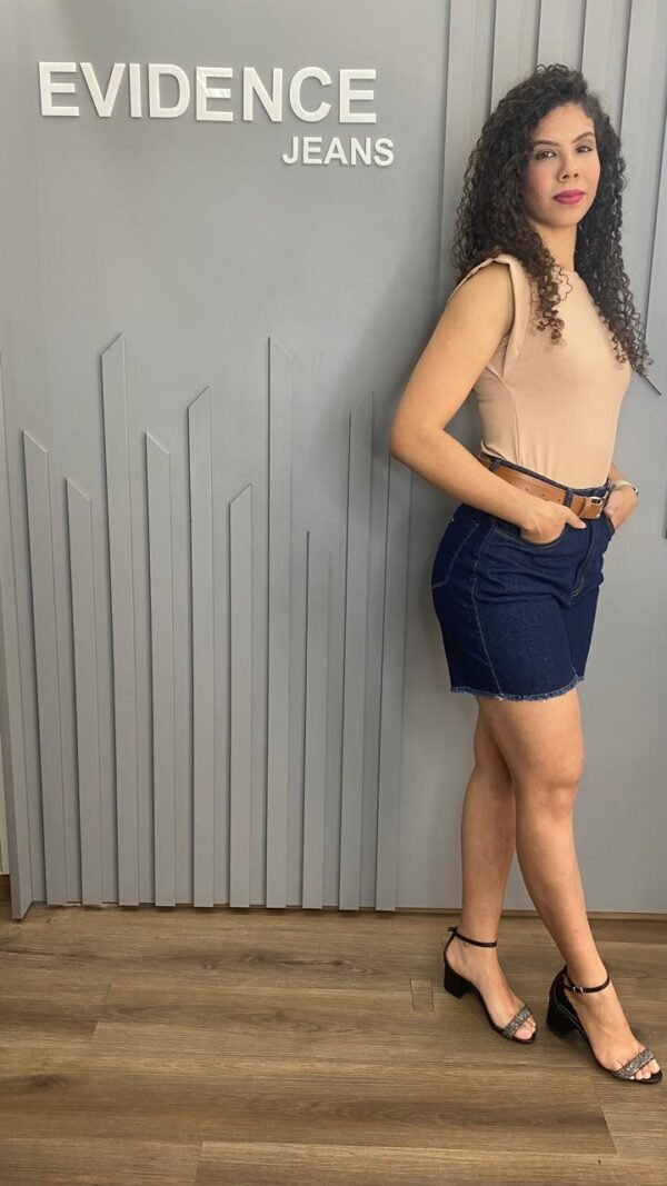 Short Mom Meia Coxa com cinto - Imagem 5